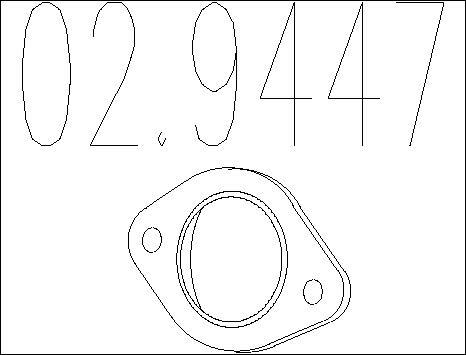MTS 02.9447 - Gasket, exhaust pipe autospares.lv