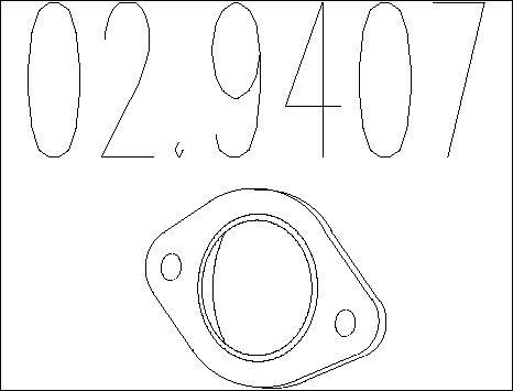 MTS 02.9407 - Gasket, exhaust pipe autospares.lv