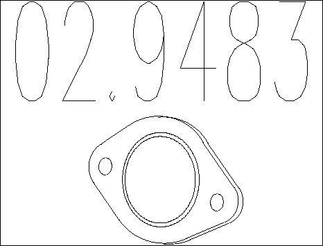 MTS 02.9483 - Gasket, exhaust pipe autospares.lv