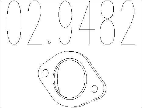 MTS 02.9482 - Gasket, exhaust pipe autospares.lv