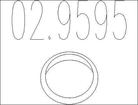 MTS 02.9595 - Seal Ring, exhaust pipe autospares.lv