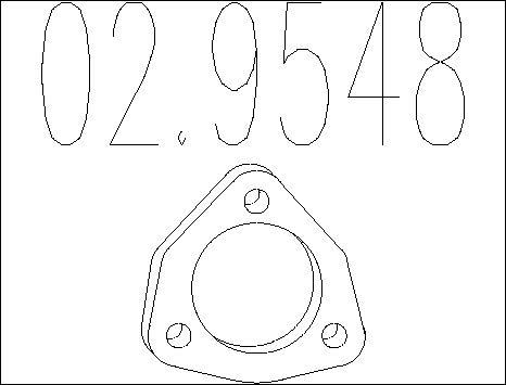 MTS 02.9548 - Gasket, exhaust pipe autospares.lv