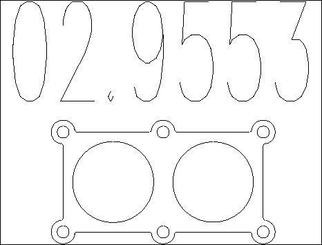 MTS 02.9553 - Gasket, exhaust pipe autospares.lv