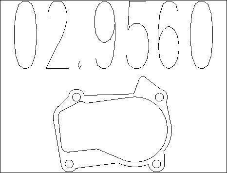 MTS 02.9560 - Gasket, exhaust pipe autospares.lv