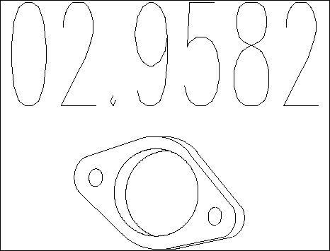 MTS 02.9582 - Gasket, exhaust pipe autospares.lv