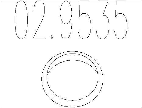 MTS 02.9535 - Seal Ring, exhaust pipe autospares.lv