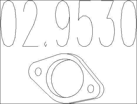 MTS 02.9530 - Gasket, exhaust pipe autospares.lv