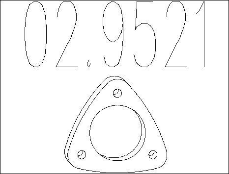 MTS 02.9521 - Gasket, exhaust pipe autospares.lv