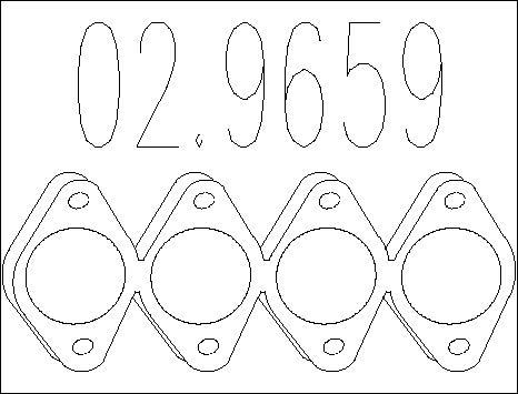 MTS 02.9659 - Gasket, exhaust pipe autospares.lv