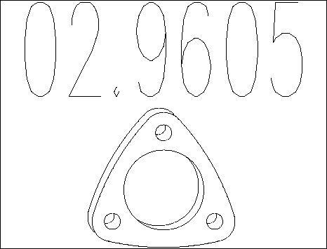 MTS 02.9605 - Gasket, exhaust pipe autospares.lv