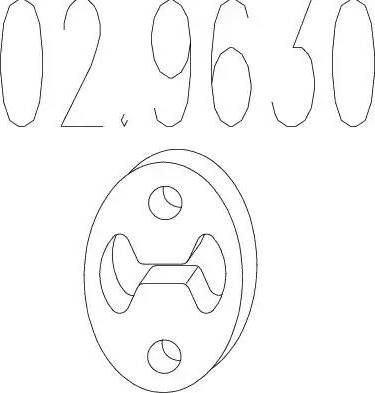 MTS 02.9630 - Holding Bracket, silencer autospares.lv