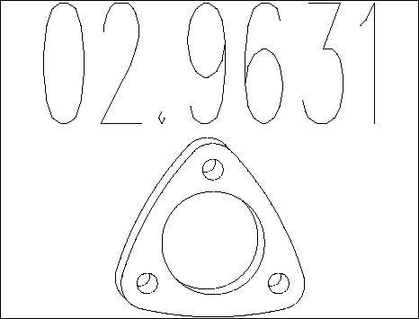 MTS 02.9631 - Gasket, exhaust pipe autospares.lv