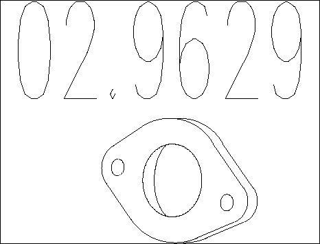 MTS 02.9629 - Gasket, exhaust pipe autospares.lv