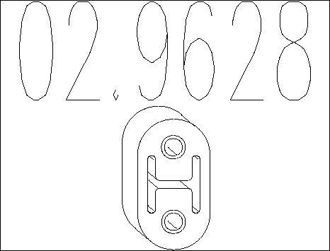 MTS 02.9628 - Holder, exhaust system autospares.lv