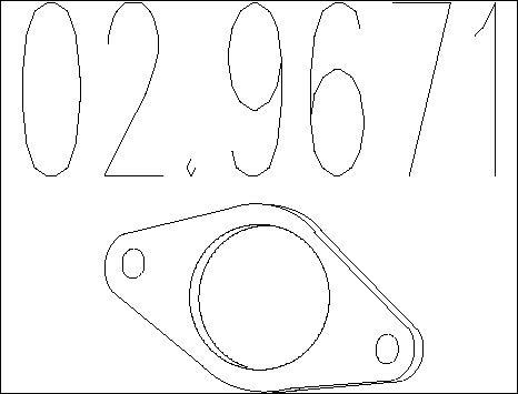 MTS 02.9671 - Gasket, exhaust pipe autospares.lv