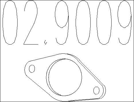 MTS 02.9009 - Gasket, exhaust pipe autospares.lv