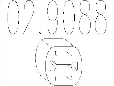 MTS 02.9088 - Holder, exhaust system autospares.lv