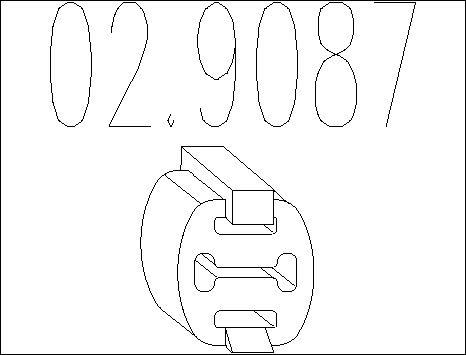 MTS 02.9087 - Holder, exhaust system autospares.lv