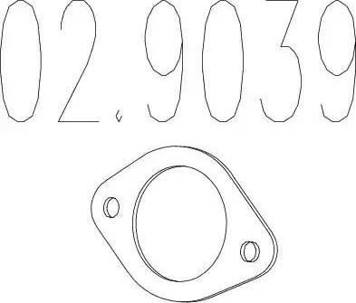 MTS 02.9039 - Gasket, exhaust pipe autospares.lv