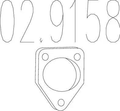 MTS 02.9158 - Gasket, exhaust pipe autospares.lv