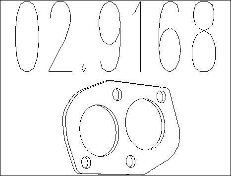 MTS 02.9168 - Gasket, exhaust pipe autospares.lv