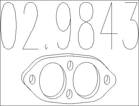 MTS 02.9843 - Gasket, exhaust pipe autospares.lv