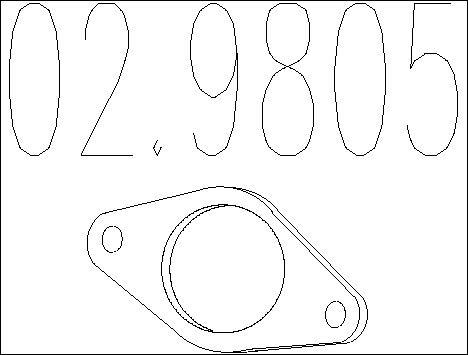 MTS 02.9805 - Gasket, exhaust pipe autospares.lv