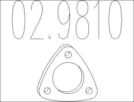 MTS 02.9810 - Gasket, exhaust pipe autospares.lv