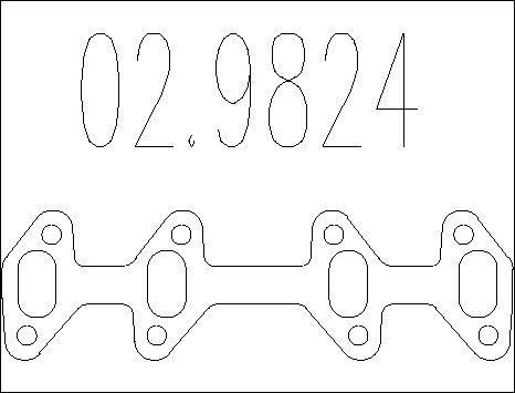 MTS 02.9824 - Gasket, exhaust pipe autospares.lv