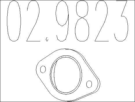 MTS 02.9823 - Gasket, exhaust pipe autospares.lv