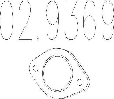 MTS 02.9369 - Gasket, exhaust pipe autospares.lv