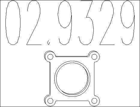 MTS 02.9329 - Gasket, exhaust pipe autospares.lv