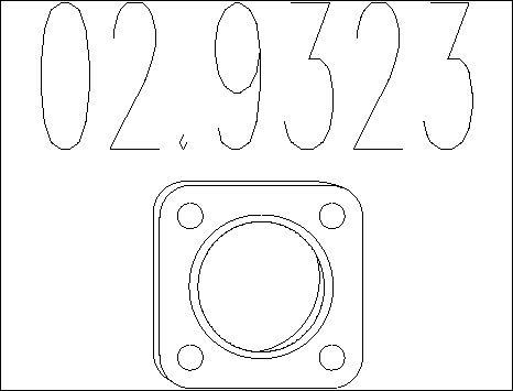 MTS 02.9323 - Gasket, exhaust pipe autospares.lv