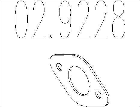 MTS 02.9228 - Gasket, exhaust pipe autospares.lv