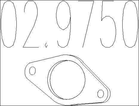 MTS 02.9750 - Gasket, exhaust pipe autospares.lv