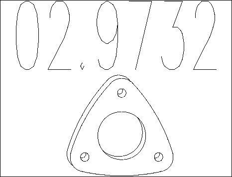 MTS 02.9732 - Gasket, exhaust pipe autospares.lv