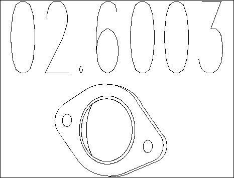 MTS 02.6003 - Gasket, exhaust pipe autospares.lv
