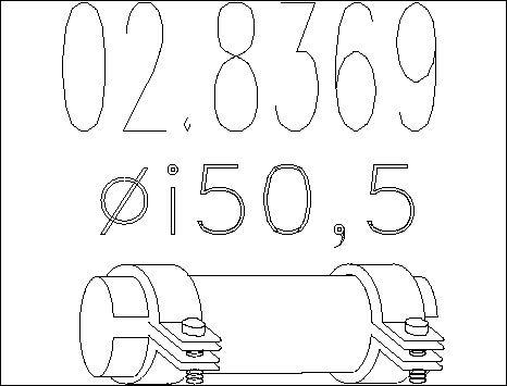 MTS 02.8369 - Pipe Connector, exhaust system autospares.lv