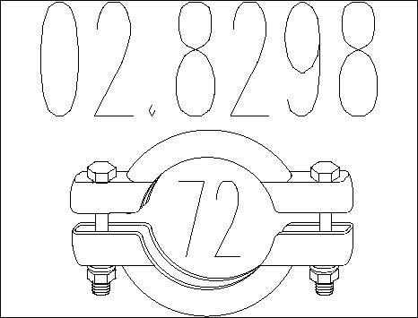 MTS 02.8298 - Pipe Connector, exhaust system autospares.lv