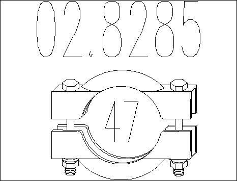 MTS 02.8285 - Pipe Connector, exhaust system autospares.lv