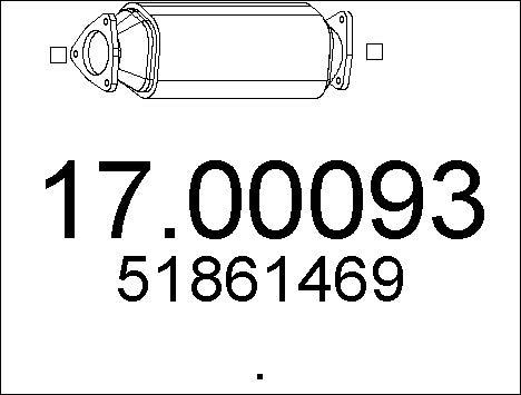 MTS 17.00093 - Soot / Particulate Filter, exhaust system autospares.lv