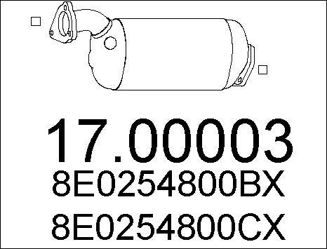 MTS 17.00003 - Soot / Particulate Filter, exhaust system autospares.lv