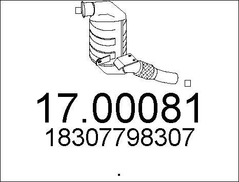 MTS 17.00081 - Soot / Particulate Filter, exhaust system autospares.lv