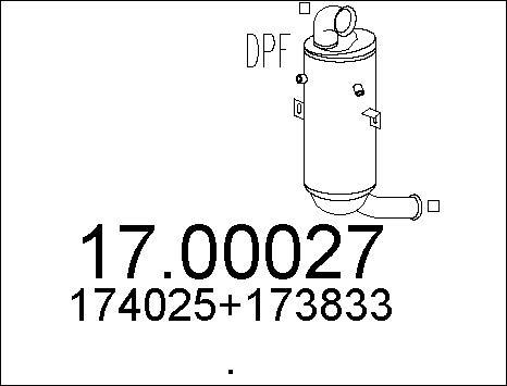 MTS 17.00027 - Soot / Particulate Filter, exhaust system autospares.lv