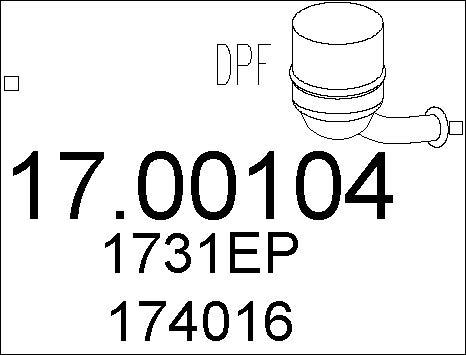 MTS 17.00104 - Soot / Particulate Filter, exhaust system autospares.lv