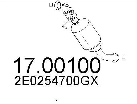 MTS 17.00100 - Soot / Particulate Filter, exhaust system autospares.lv