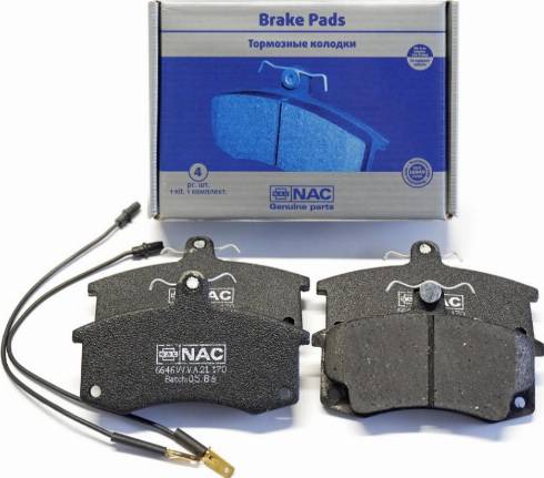 NAC NB6646F - Brake Pad Set, disc brake autospares.lv