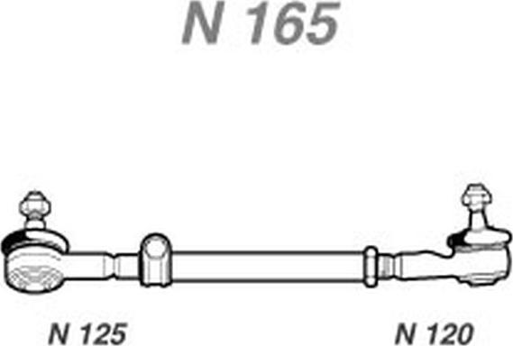 NAKATA N 165 - Tie Rod autospares.lv