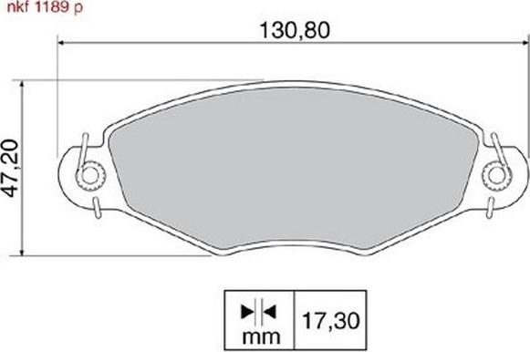 NAKATA NKF 1189P - Brake Pad Set, disc brake autospares.lv