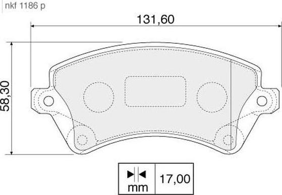 NAKATA NKF 1186P - Brake Pad Set, disc brake autospares.lv